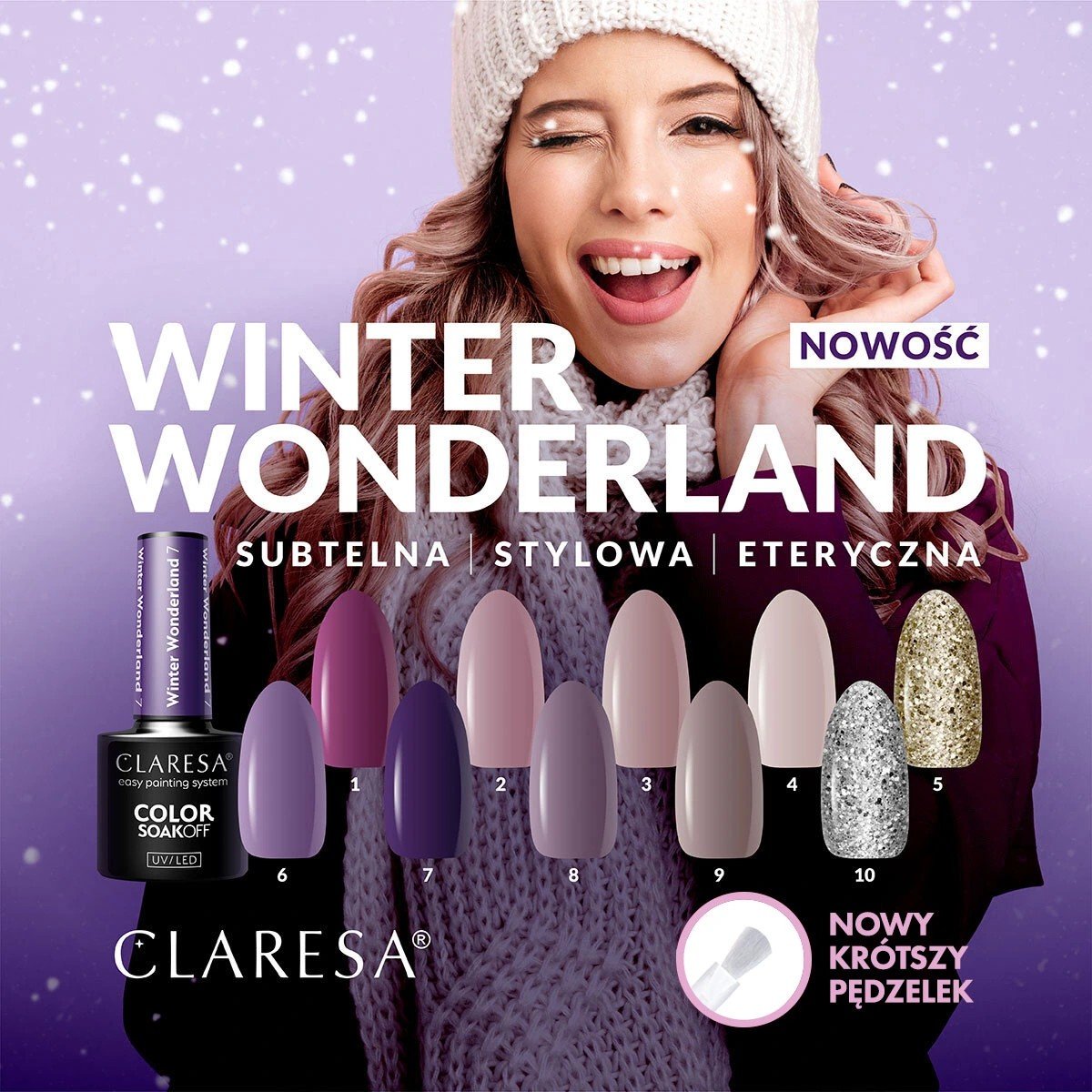 JustNails.pl JustNails Produkty do paznokci CLARESA Lakier hybrydowy Winter Wonderland 4 5g Lakiery hybrydowe
