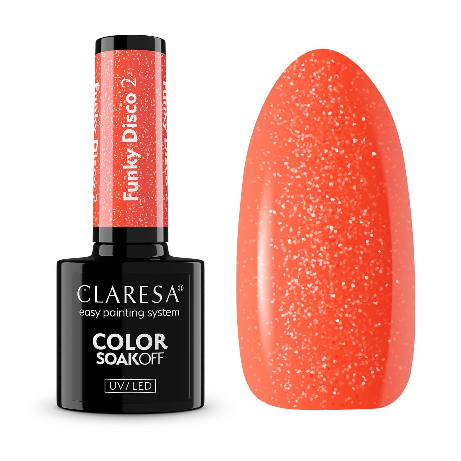 JustNails.pl JustNails Produkty do paznokci CLARESA Lakier hybrydowy Funky Disco 2 5g Lakiery hybrydowe