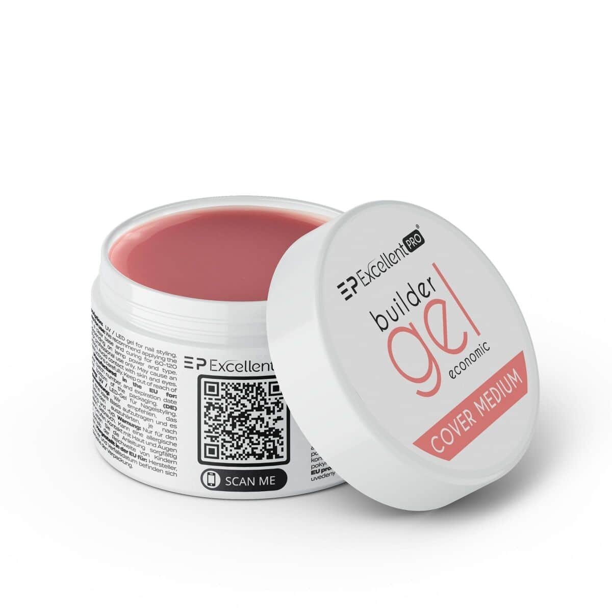 JustNails.pl JustNails Produkty do paznokci EXCELLENT PRO Żel budujący Builder Gel Economic Cover Medium 15g Żele budujące
