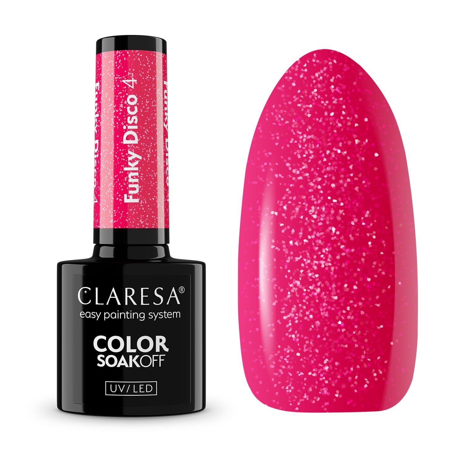 JustNails.pl JustNails Produkty do paznokci CLARESA Lakier hybrydowy Funky Disco 4 5g Lakiery hybrydowe