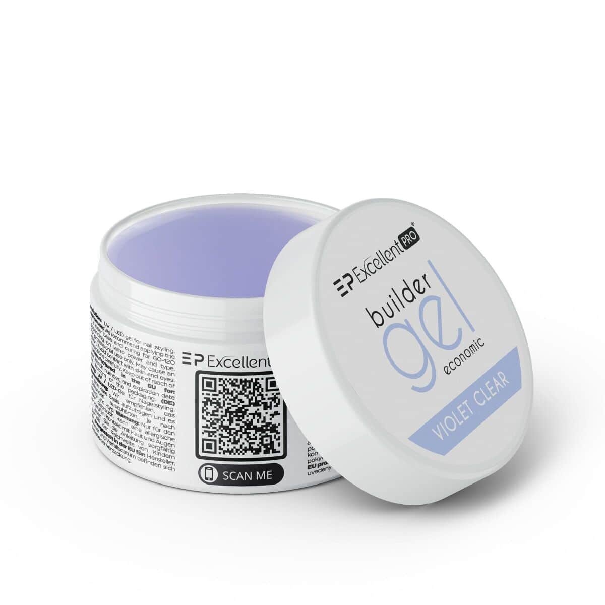 JustNails.pl JustNails Produkty do paznokci EXCELLENT PRO Żel budujący Builder Gel Economic Violet 15g Żele budujące