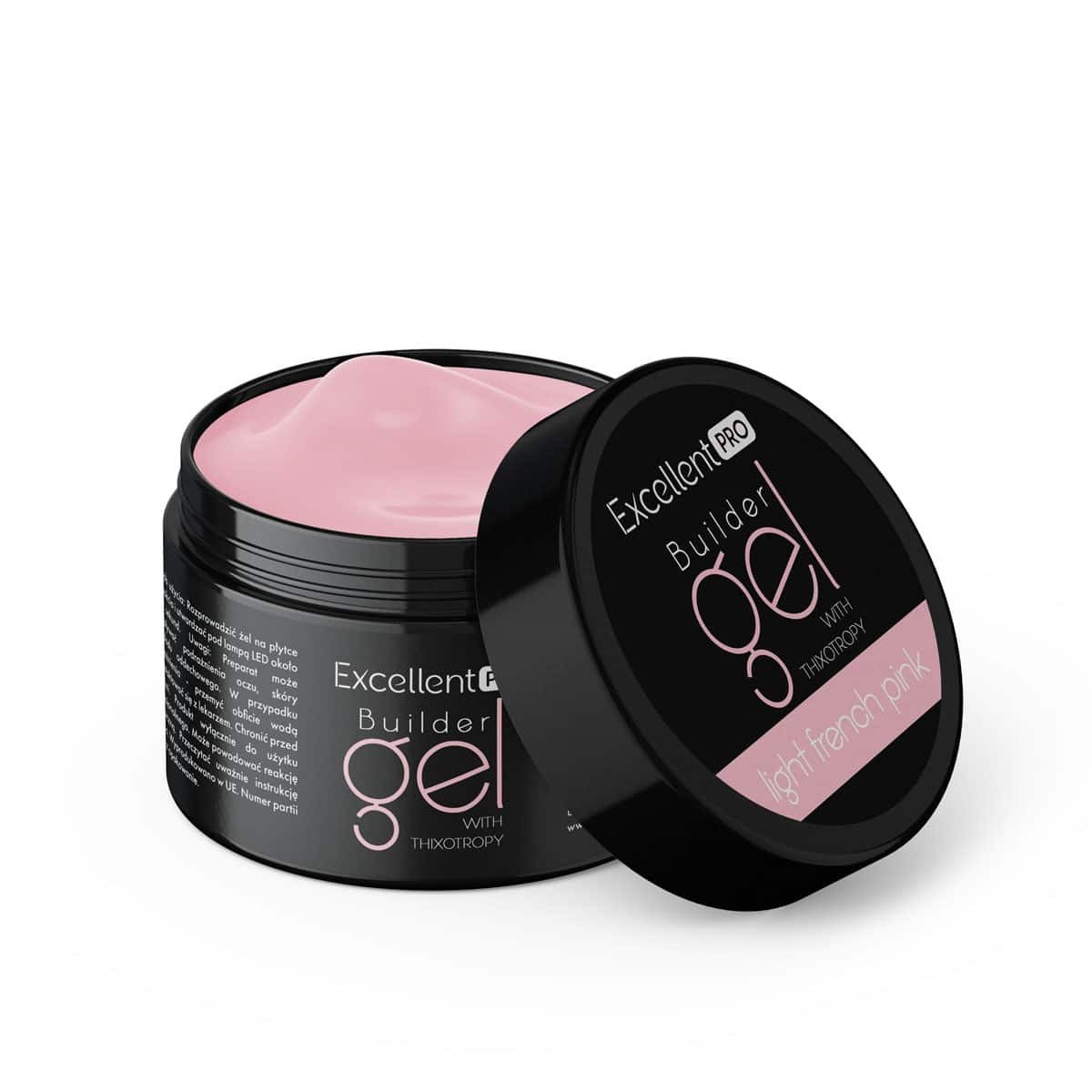 JustNails.pl Produkty do paznokci EXCELLENT PRO Żel budujący Builder Gel With Thixotropy Light French Pink 15g Żele budujące