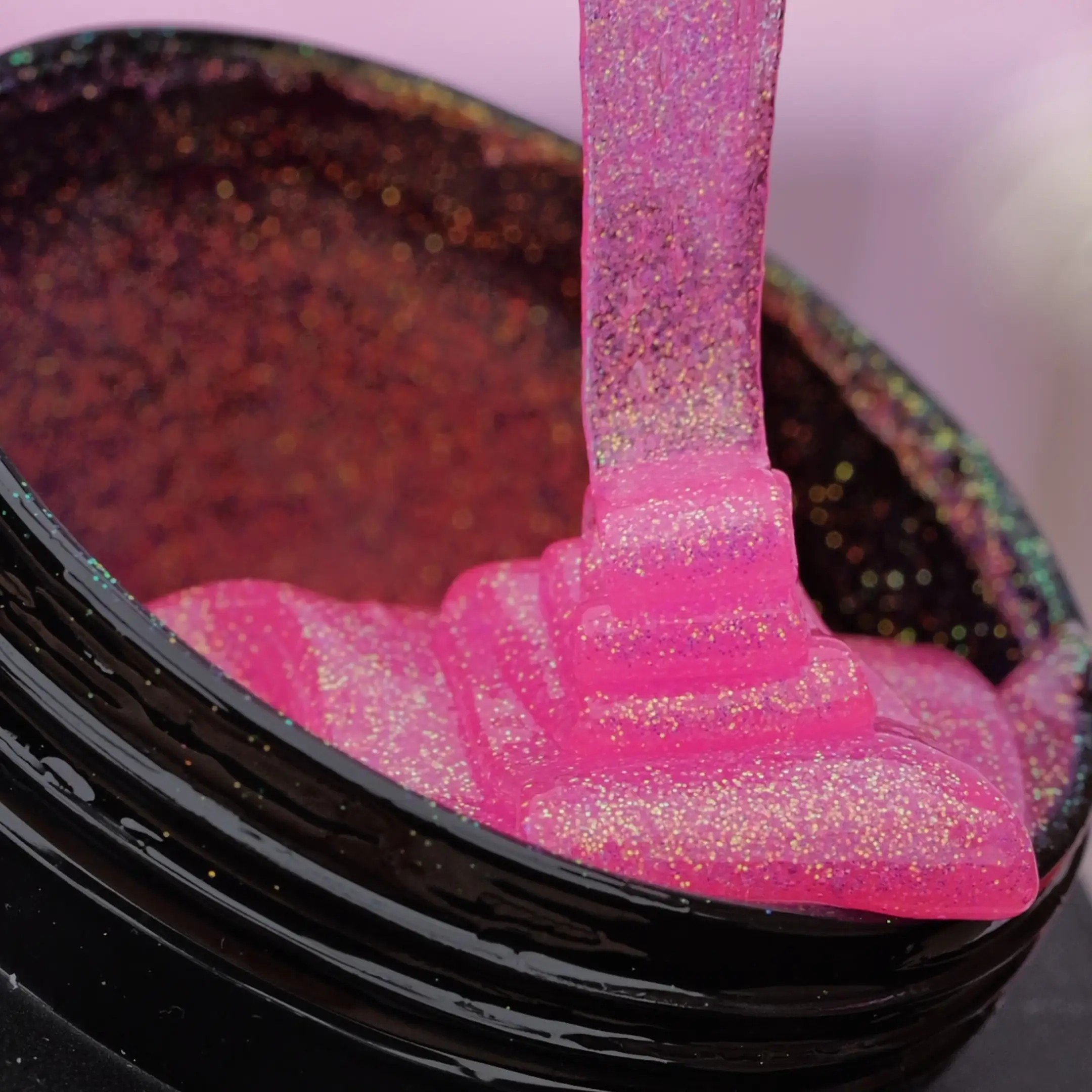 JustNails.pl Produkty do paznokci EXCELLENT PRO Żel budujący Thixotropy gel with effect Unicorn Bubble Gum 50g Żele budujące