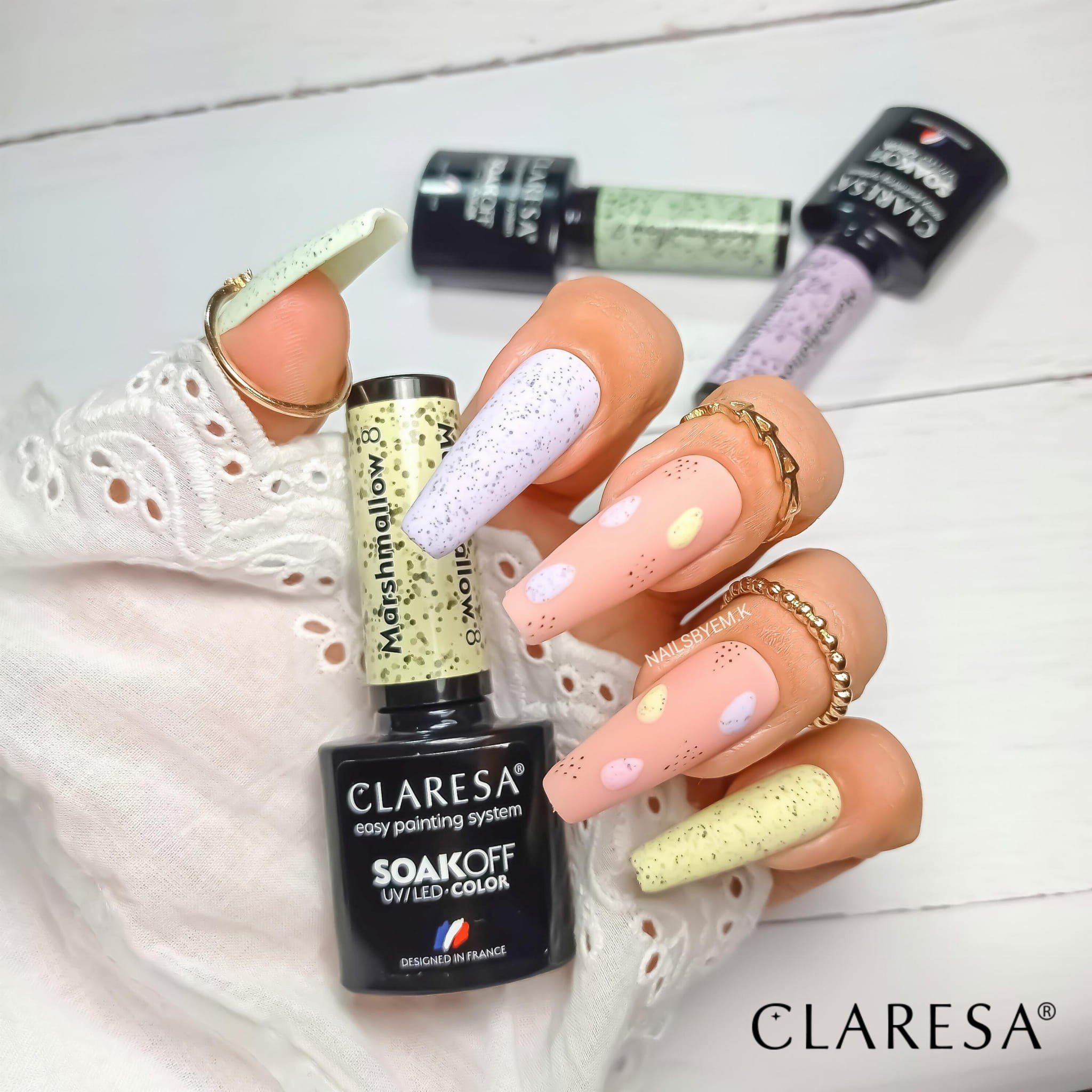 JustNails.pl JustNails Produkty do paznokci CLARESA Lakier hybrydowy Marshmallow 8 5g Lakiery hybrydowe