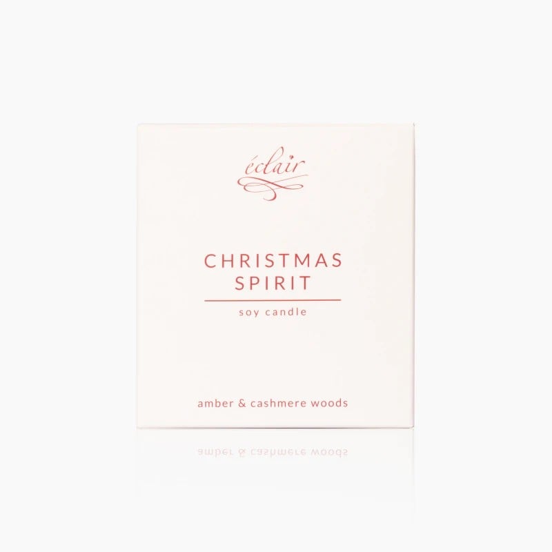 JustNails.pl Produkty do paznokci ÉCLAIR Świeca zapachowa Christmas Spirit Amber & Cashmere Woods 140ml