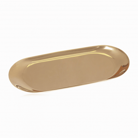 JustNails.pl Produkty do paznokci ÉCLAIR Metalowa tacka pomocnicza Duża Złota Tacka  30x12cm