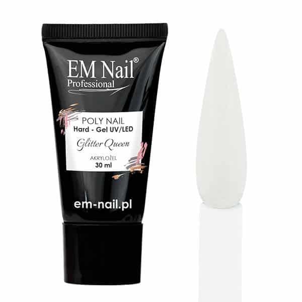 JustNails.pl Produkty do paznokci EM NAIL Akrylożel Poly Nail Hard Gel Glitter Queen  30ml