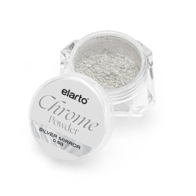 JustNails.pl JustNails Produkty do paznokci ELARTO Pyłek do zdobień Chrome Powder Silver Mirror 0,5g Nail Art,Pyłki