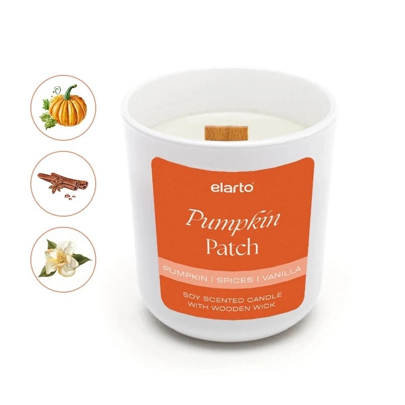 JustNails.pl JustNails Produkty do paznokci ELARTO Świeca sojowa zapachowa Pumpkin Patch 175g Gadżety,Pozostałe