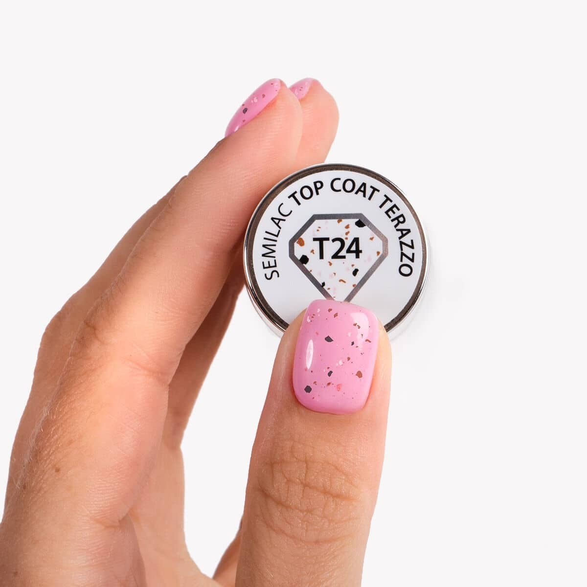 JustNails.pl Produkty do paznokci SEMILAC Top No Wipe T24 Terrazo 7ml