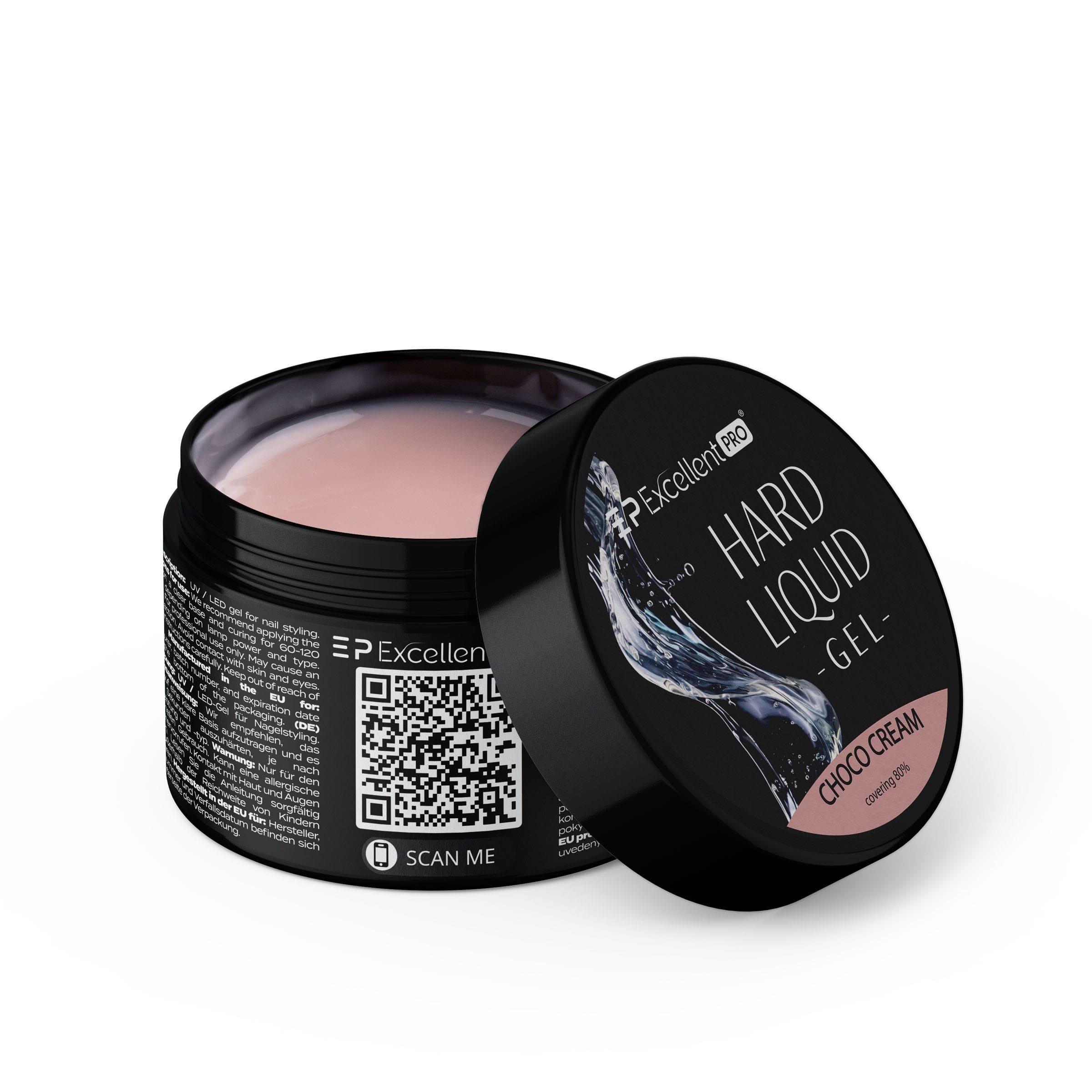 JustNails.pl Produkty do paznokci EXCELLENT PRO Żel budujący Hard Liquid Gel Choco Cream 30g