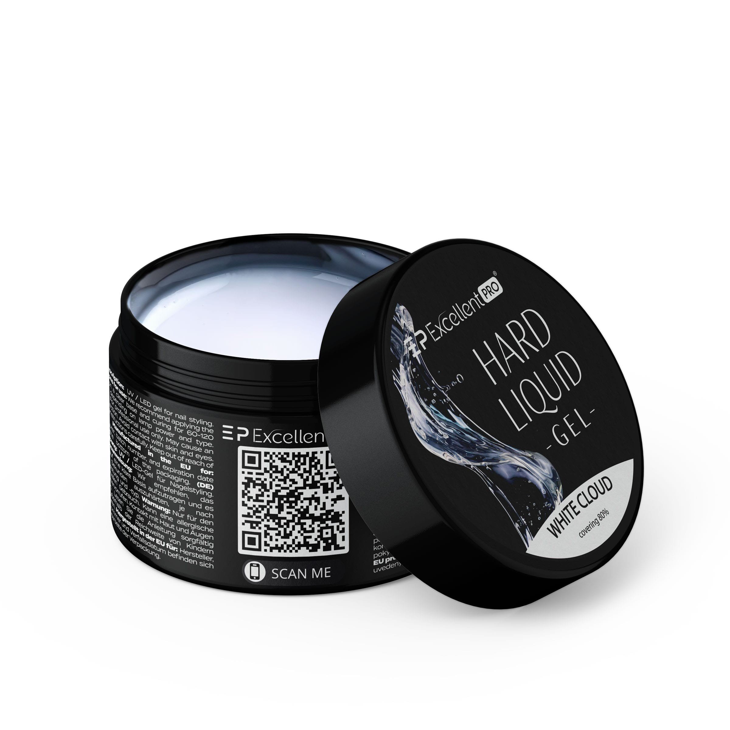 JustNails.pl Produkty do paznokci EXCELLENT PRO Żel budujący Hard Liquid Gel White Cloud 30g