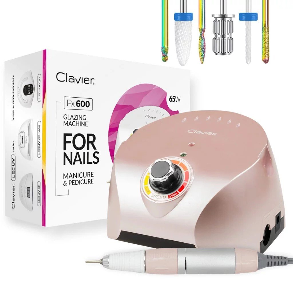JustNails.pl Produkty do paznokci CLAVIER Frezarka do paznokci FX 600 65W różowa