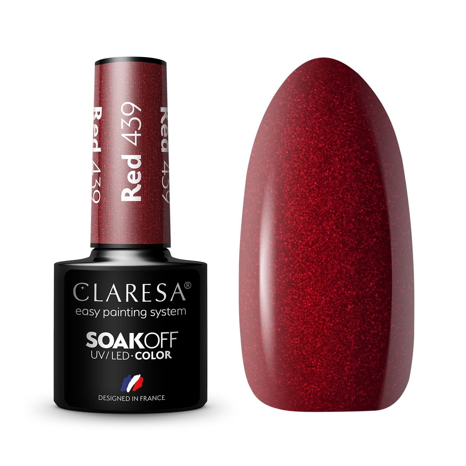 JustNails.pl JustNails Produkty do paznokci CLARESA Lakier hybrydowy Red 439 5g Lakiery hybrydowe