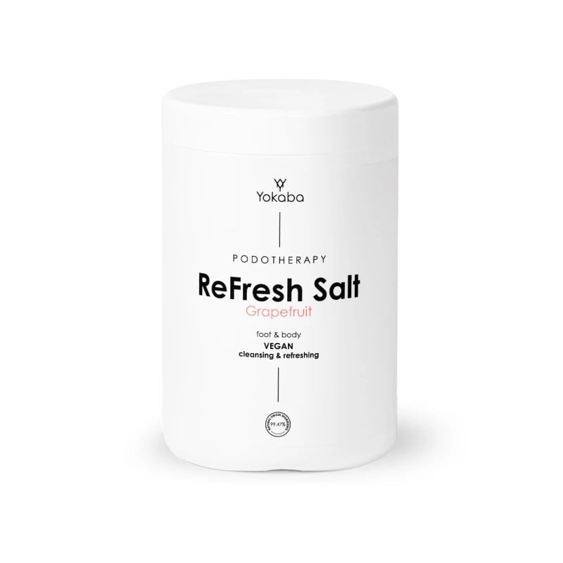 JustNails.pl Produkty do paznokci YOKABA Sól podologiczna Podotheraphy ReFresh Salt Grapefruit 1000g