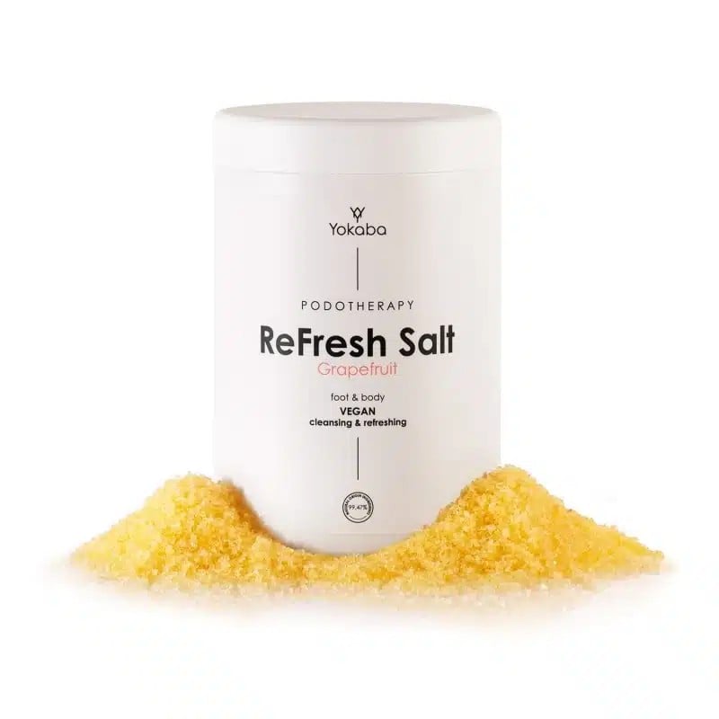 JustNails.pl Produkty do paznokci YOKABA Sól podologiczna Podotheraphy ReFresh Salt Grapefruit 1000g