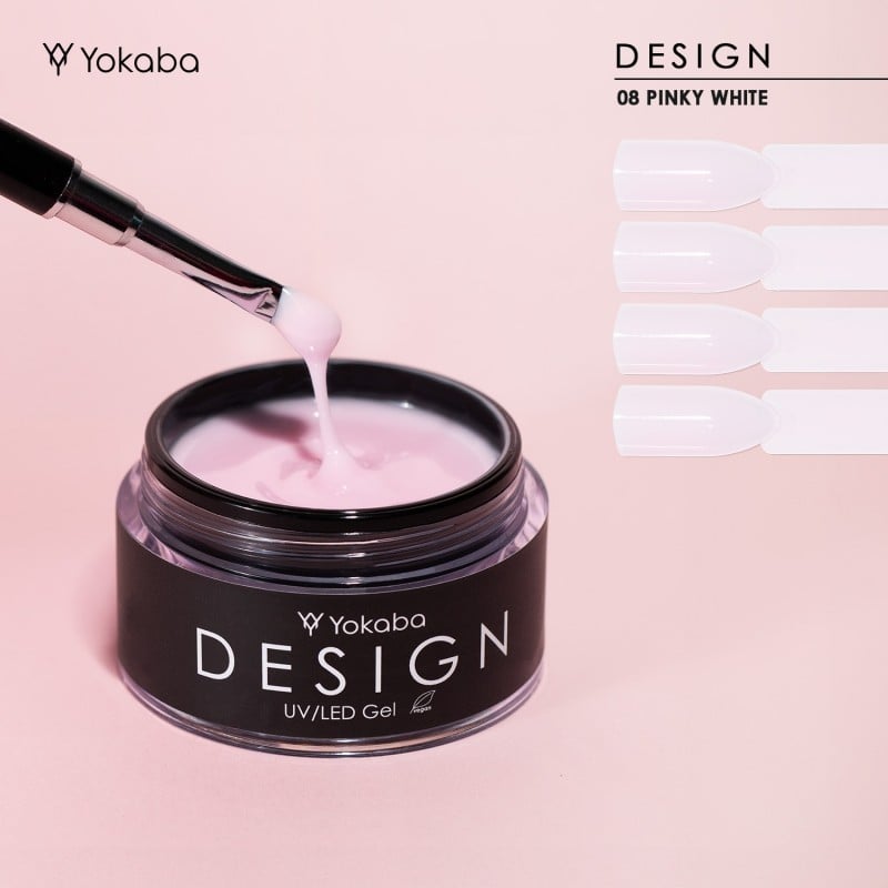 JustNails.pl Produkty do paznokci YOKABA Żel budujący Design 08 Pinky White  50ml