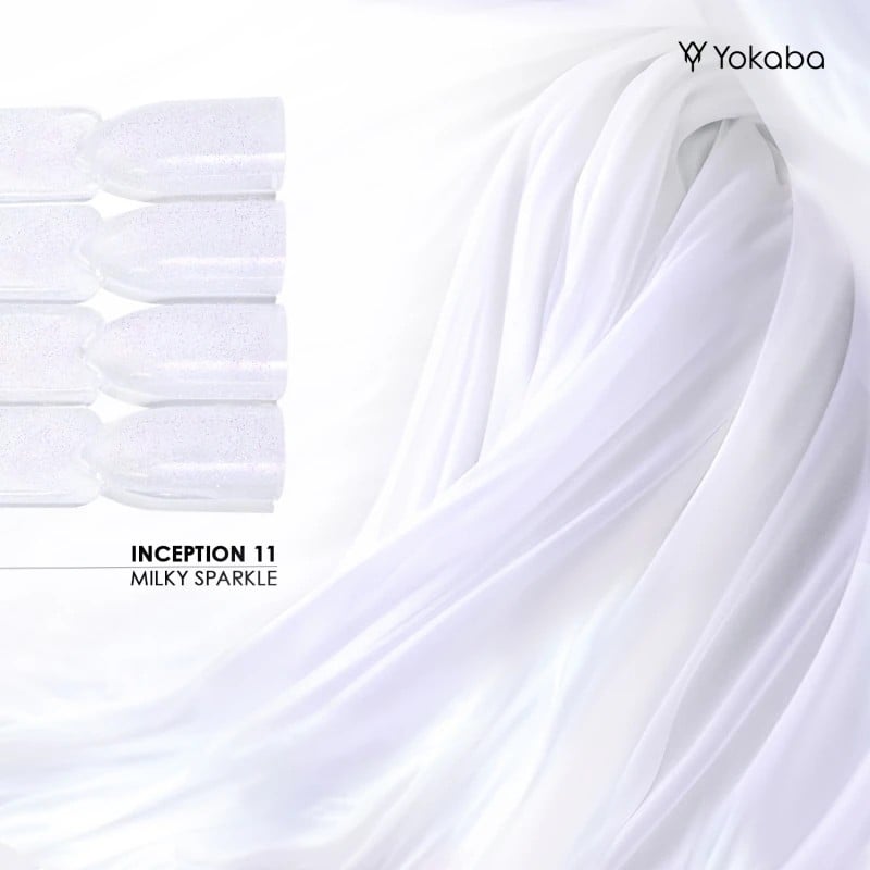 JustNails.pl Produkty do paznokci YOKABA Żel budujący w butelce Inception 11 Milky Sparkle 30ml