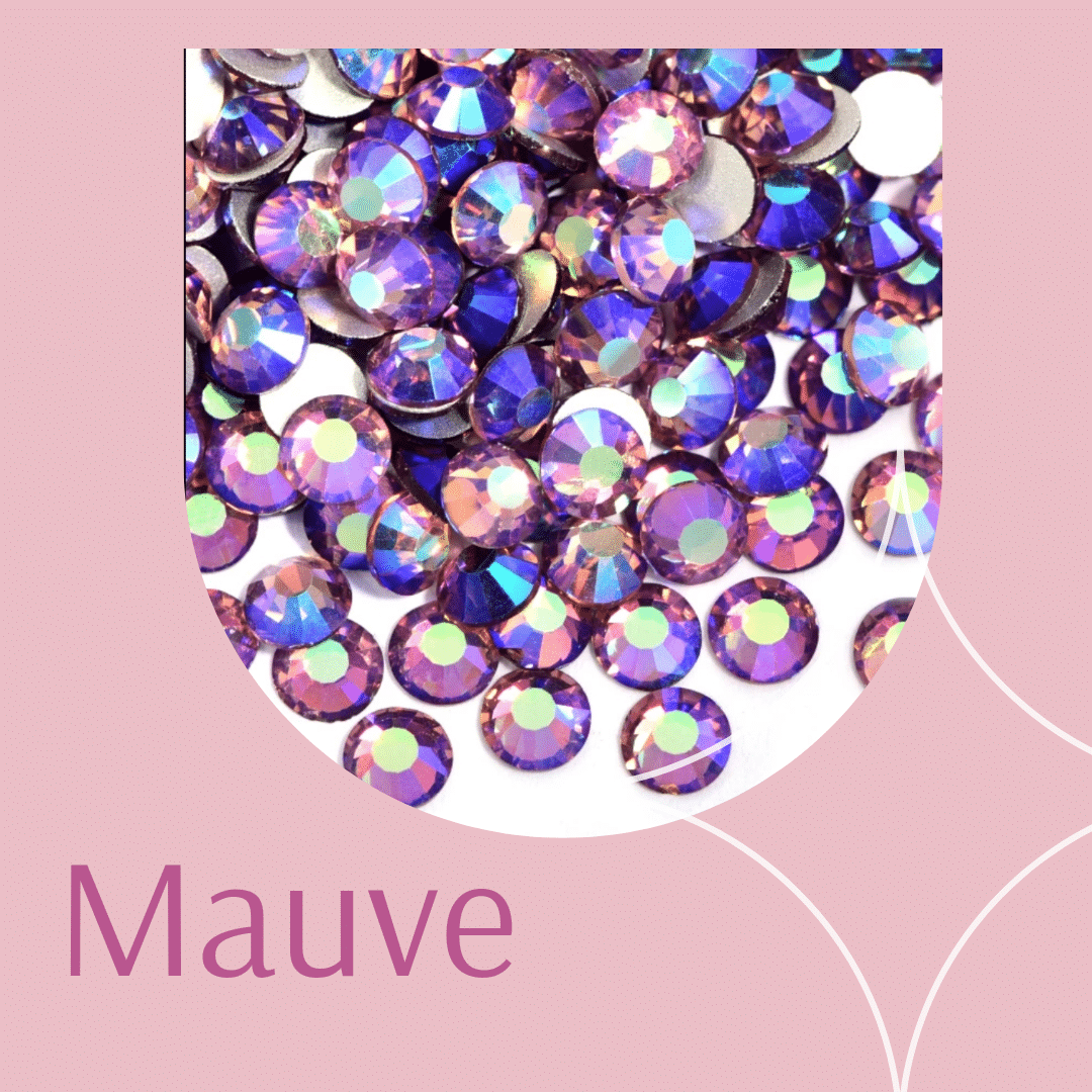 JustNails.pl ZIRCONE Cyrkonie Mauve 100 szt. (MIX)