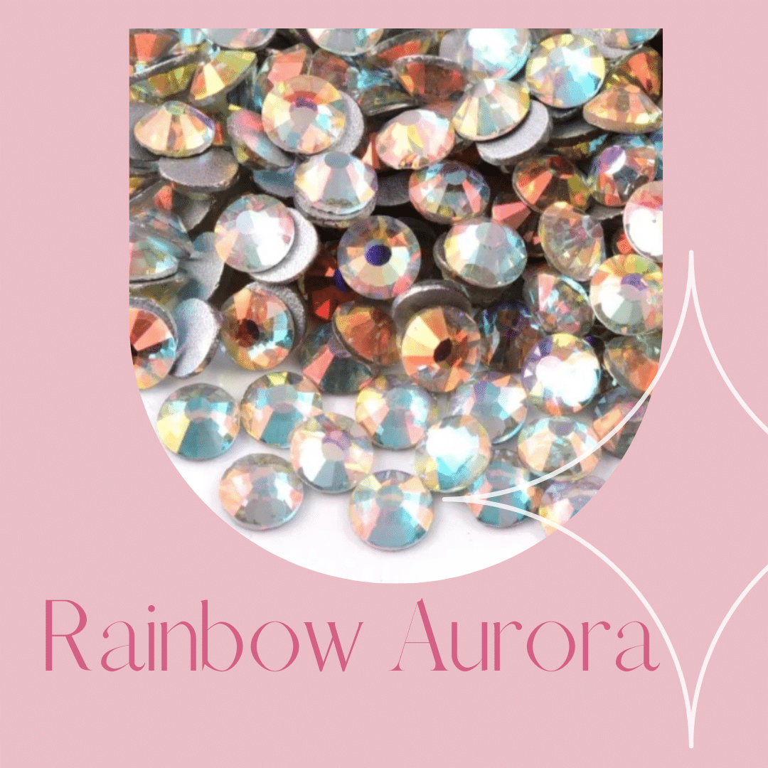 JustNails.pl ZIRCONE Cyrkonie Rainbow Aurora  100 szt. (MIX)