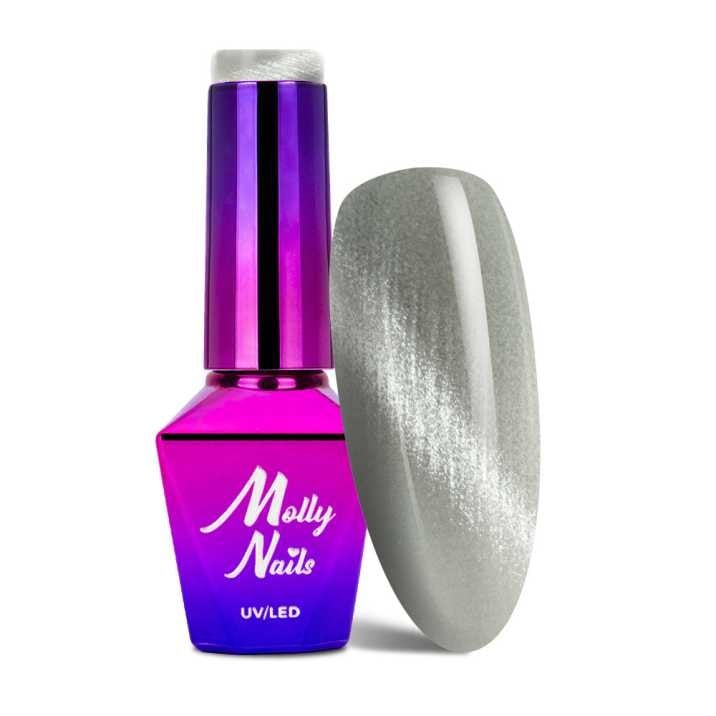 JustNails.pl MOLLY NAILS Lakier hybrydowy Cat Eye Crystal Water nr 161 8g