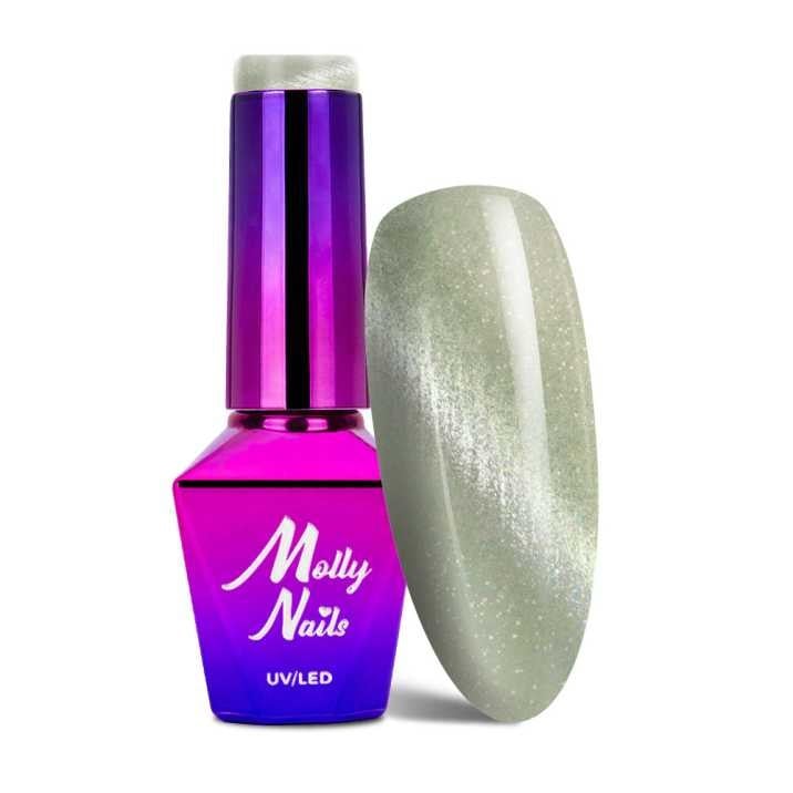 JustNails.pl MOLLY NAILS Lakier hybrydowy Cat Eye Crystal Water nr 162 8g JustNails.pl MOLLY NAILS Lakier hybrydowy Cat Eye Crystal Water nr 162 8g