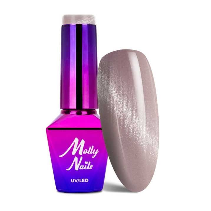 JustNails.pl MOLLY NAILS Lakier hybrydowy Cat Eye Crystal Water nr 163 8g