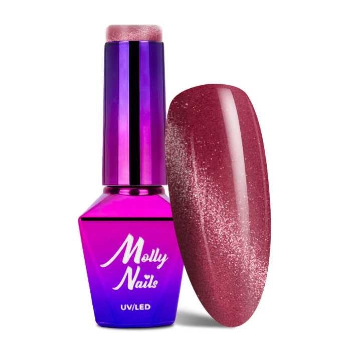 JustNails.pl MOLLY NAILS Lakier hybrydowy Cat Eye Crystal Water nr 166 8g