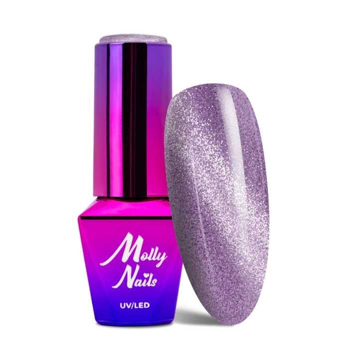 JustNails.pl MOLLY NAILS Lakier hybrydowy Cat Eye Womanity Miss Violet nr 442 8g