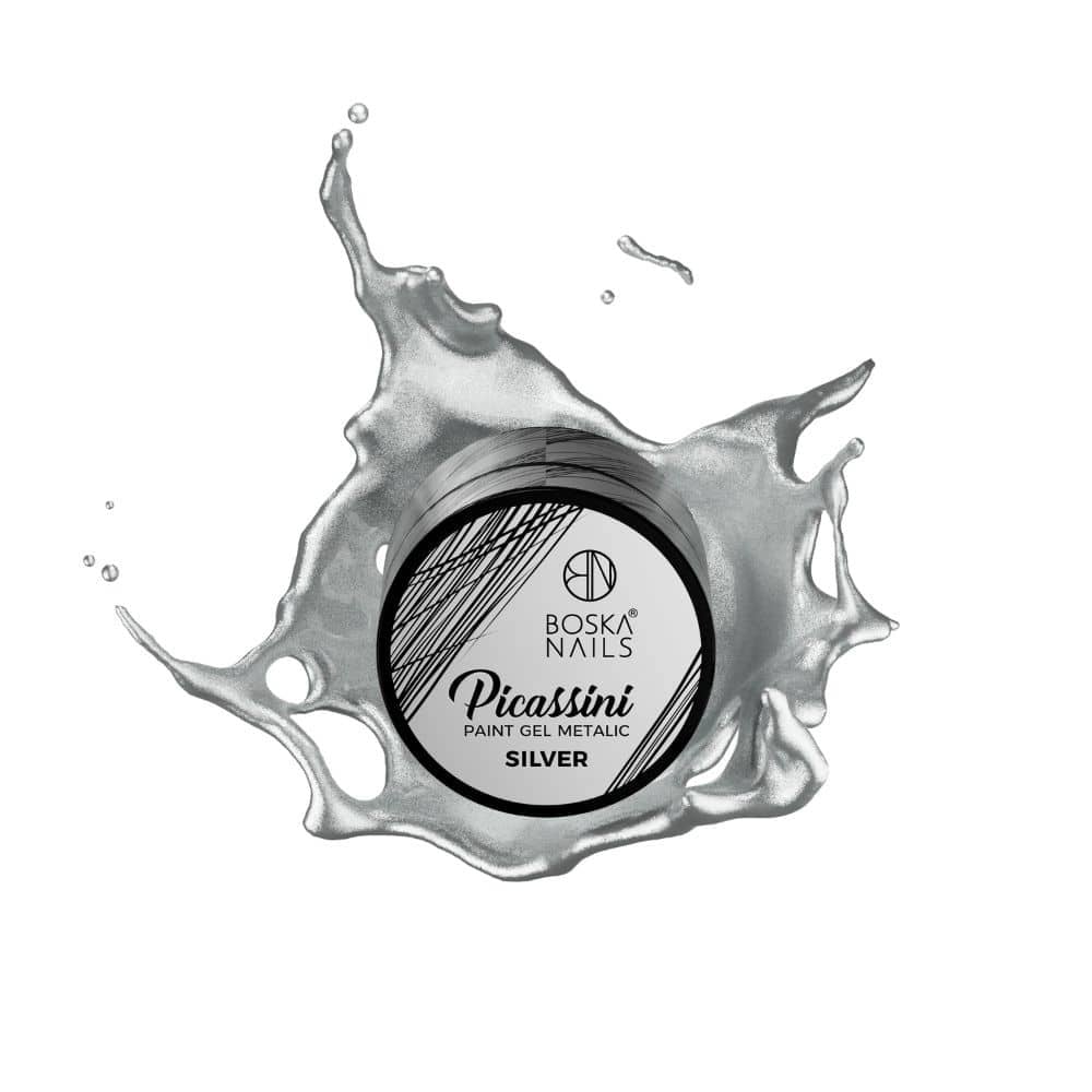 JustNails.pl JustNails BOSKA NAILS Paint Gel Picassini Silver 5ml