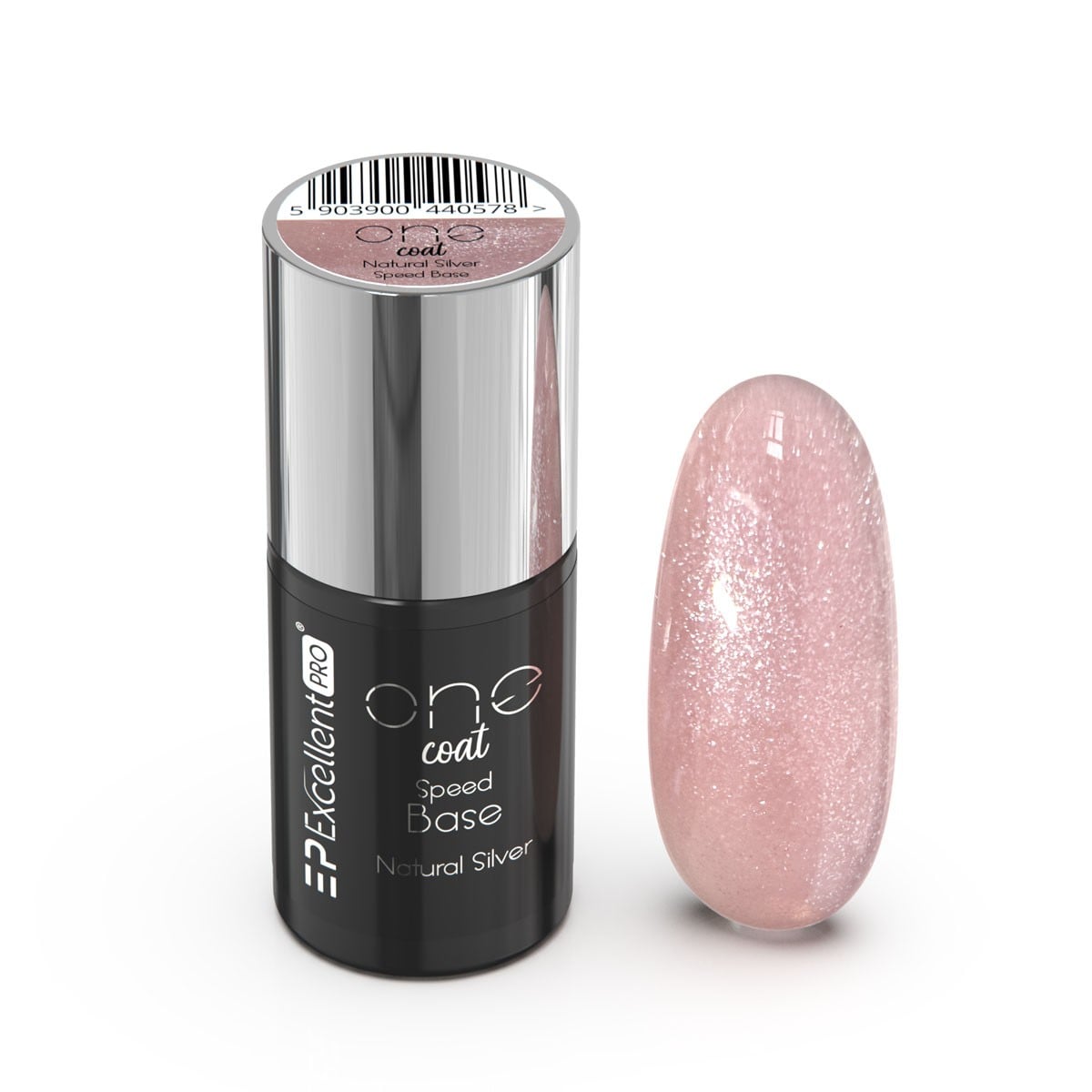 JustNails.pl JustNails Produkty do paznokci EXCELLENT PRO Baza  Speed Base Natural Silver 7g Bazy