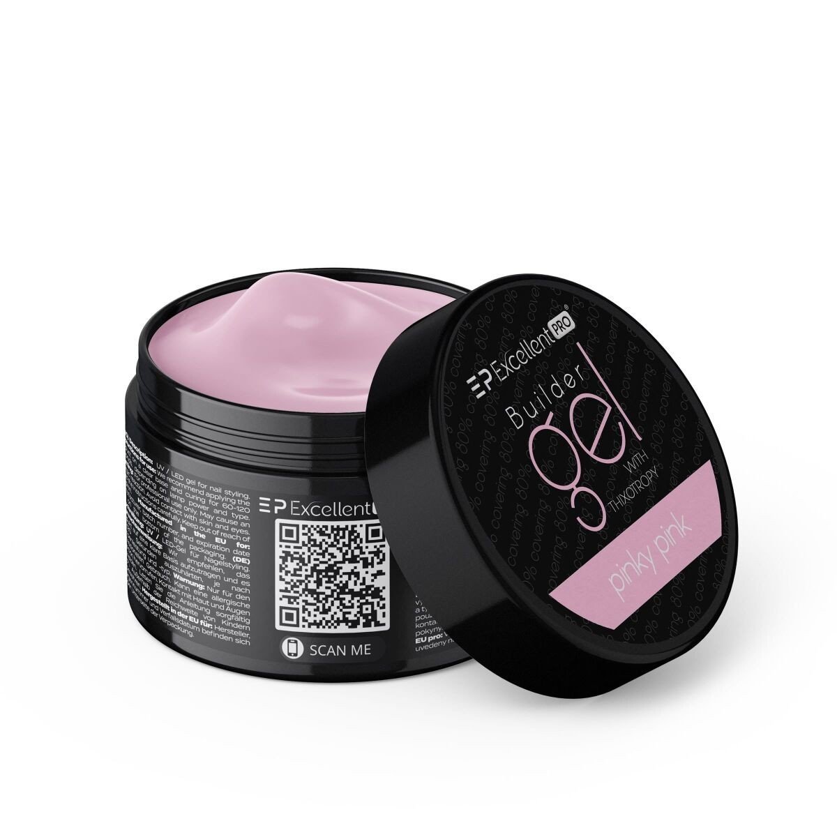 JustNails.pl JustNails EXCELLENT PRO Żel budujący Builder Gel With Thixotropy Pinky Pink 50g