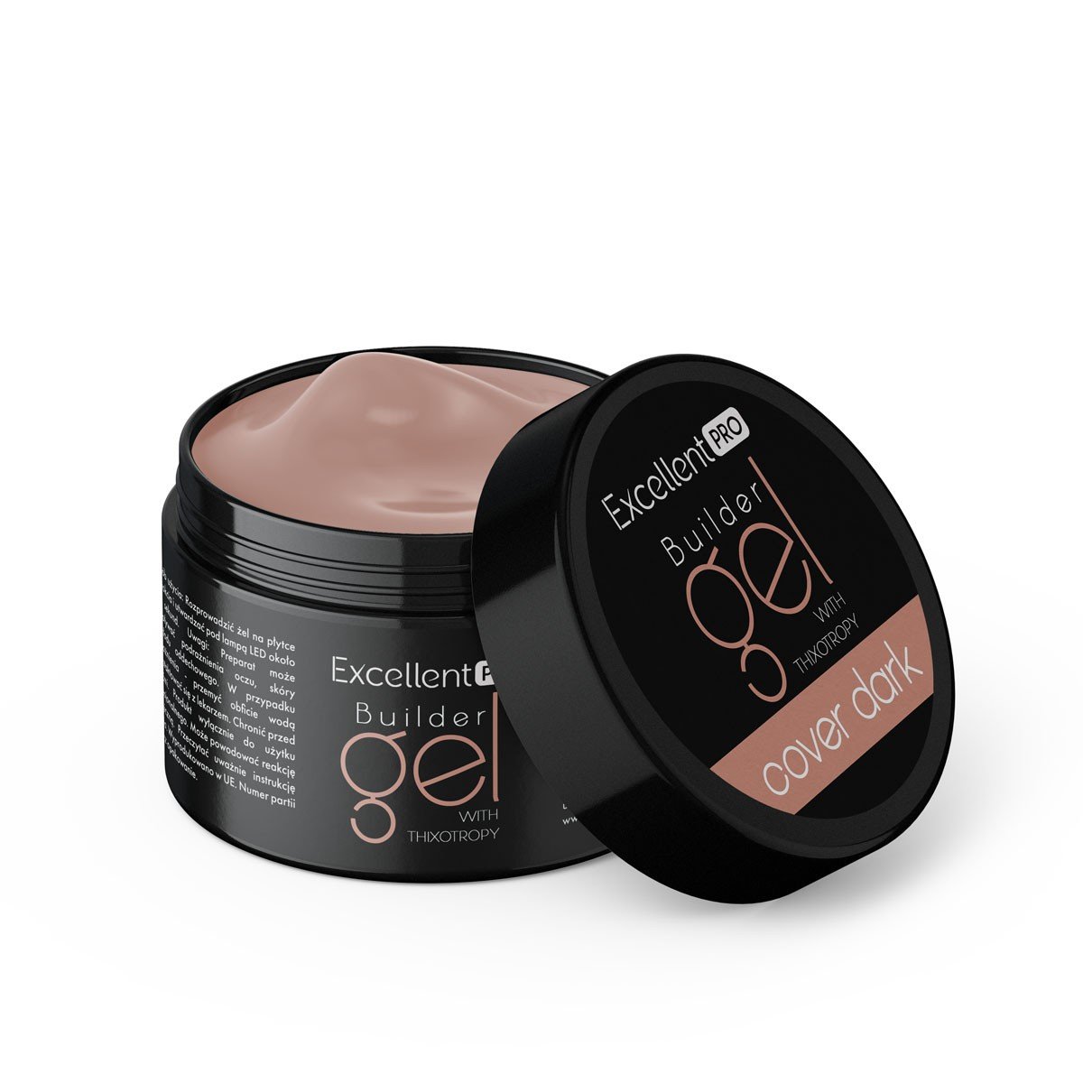 JustNails.pl JustNails Produkty do paznokci EXCELLENT PRO Żel budujący Builder Gel With Thixotropy Cover Dark 50g Żele budujące