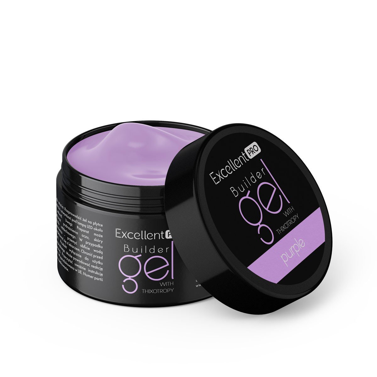 JustNails.pl JustNails Produkty do paznokci EXCELLENT PRO Żel budujący Builder Gel With Thixotropy Purple 50g Żele budujące