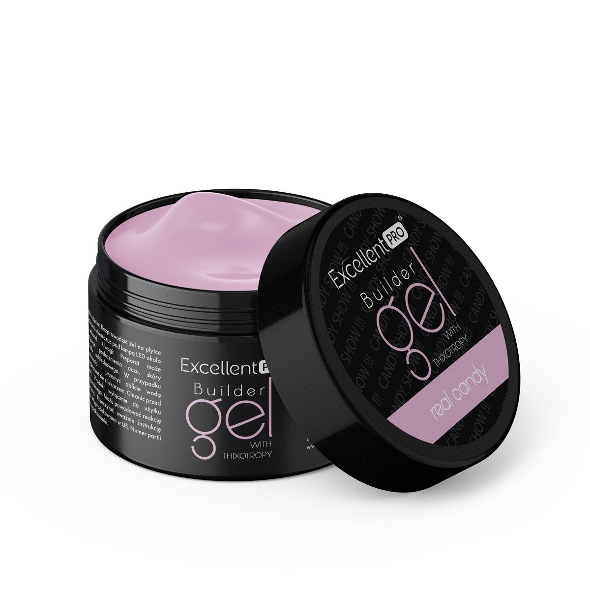 JustNails.pl JustNails Produkty do paznokci EXCELLENT PRO Żel budujący Builder Gel With Thixotropy Real Candy 50g Żele budujące