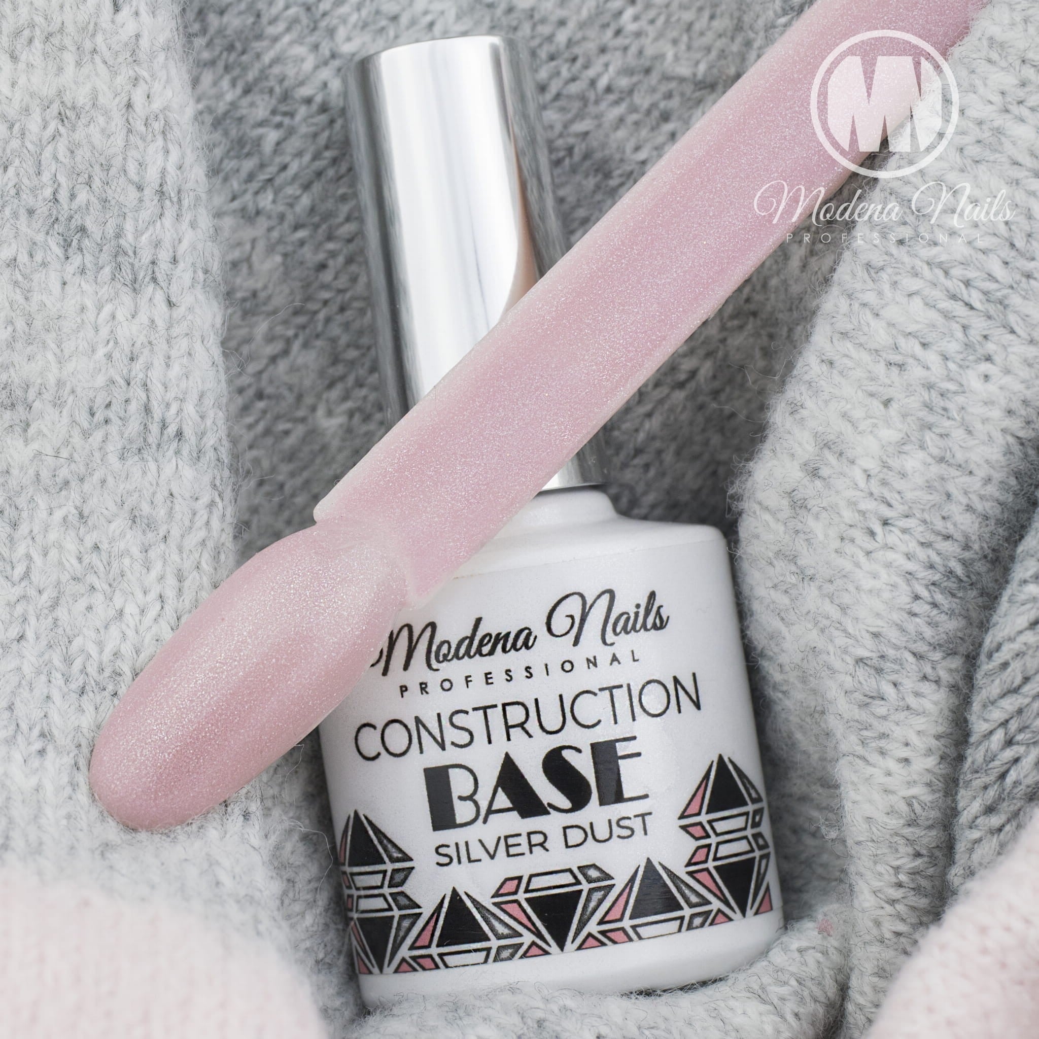 JustNails.pl JustNails MODENA NAILS Baza Base Construction Silver Dust 7,3ml