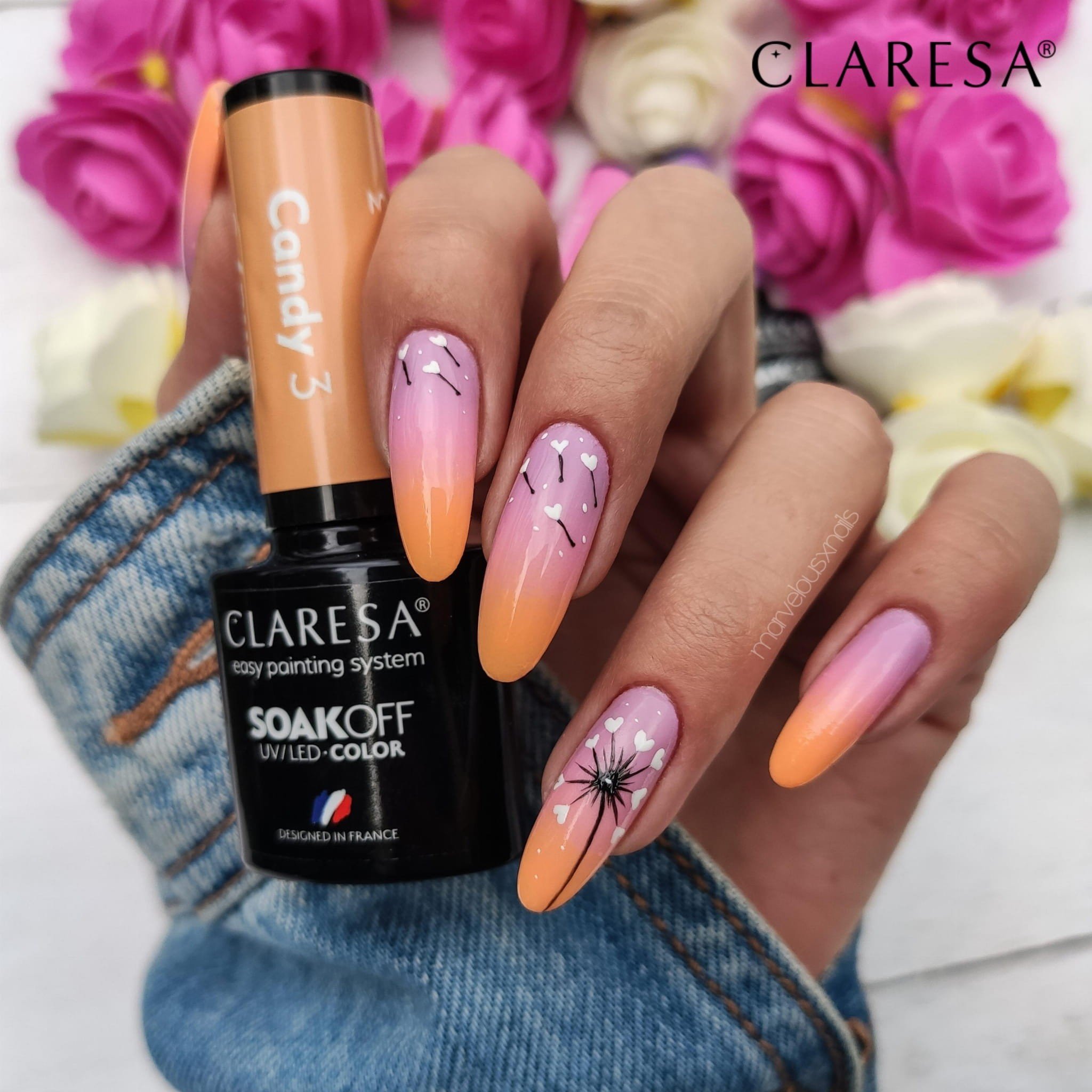 JustNails.pl JustNails Produkty do paznokci CLARESA Lakier hybrydowy Candy 3 5g Lakiery hybrydowe