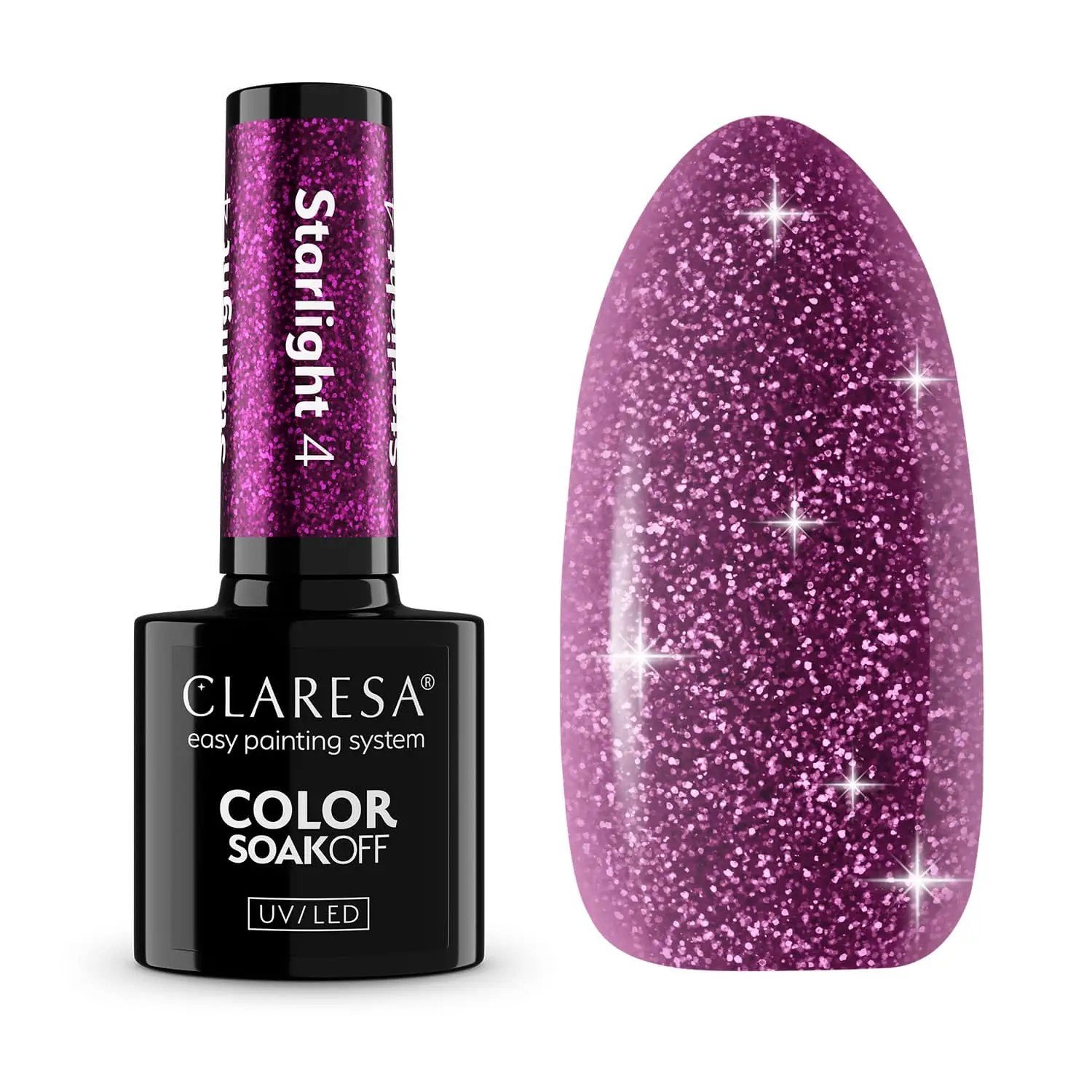 JustNails.pl JustNails Produkty do paznokci CLARESA Lakier hybrydowy Starlight 4 5g Lakiery hybrydowe