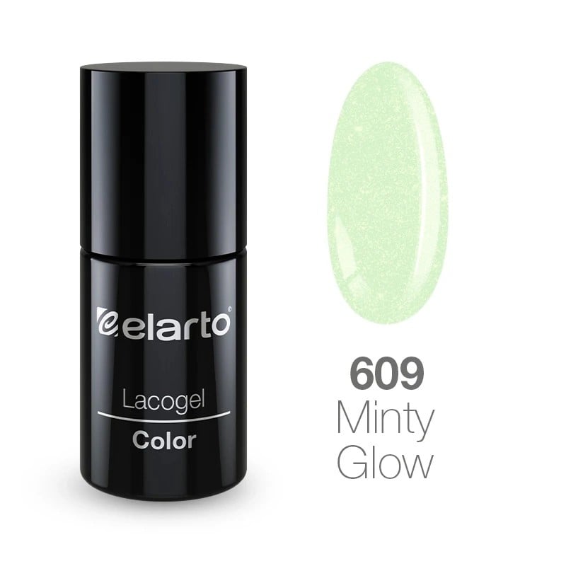 JustNails.pl JustNails Produkty do paznokci ELARTO Lakier hybrydowy Go&Glow 609 Minty Glow 7ml Lakiery hybrydowe