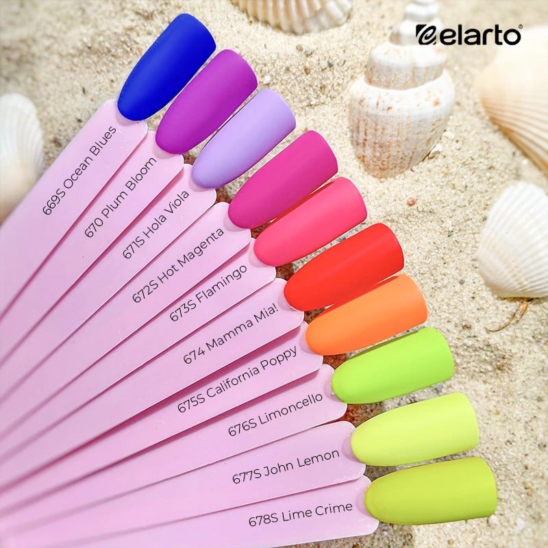 JustNails.pl JustNails Produkty do paznokci ELARTO Lakier hybrydowy Hot Stuff 670 Plum Bloom 7ml Lakiery hybrydowe