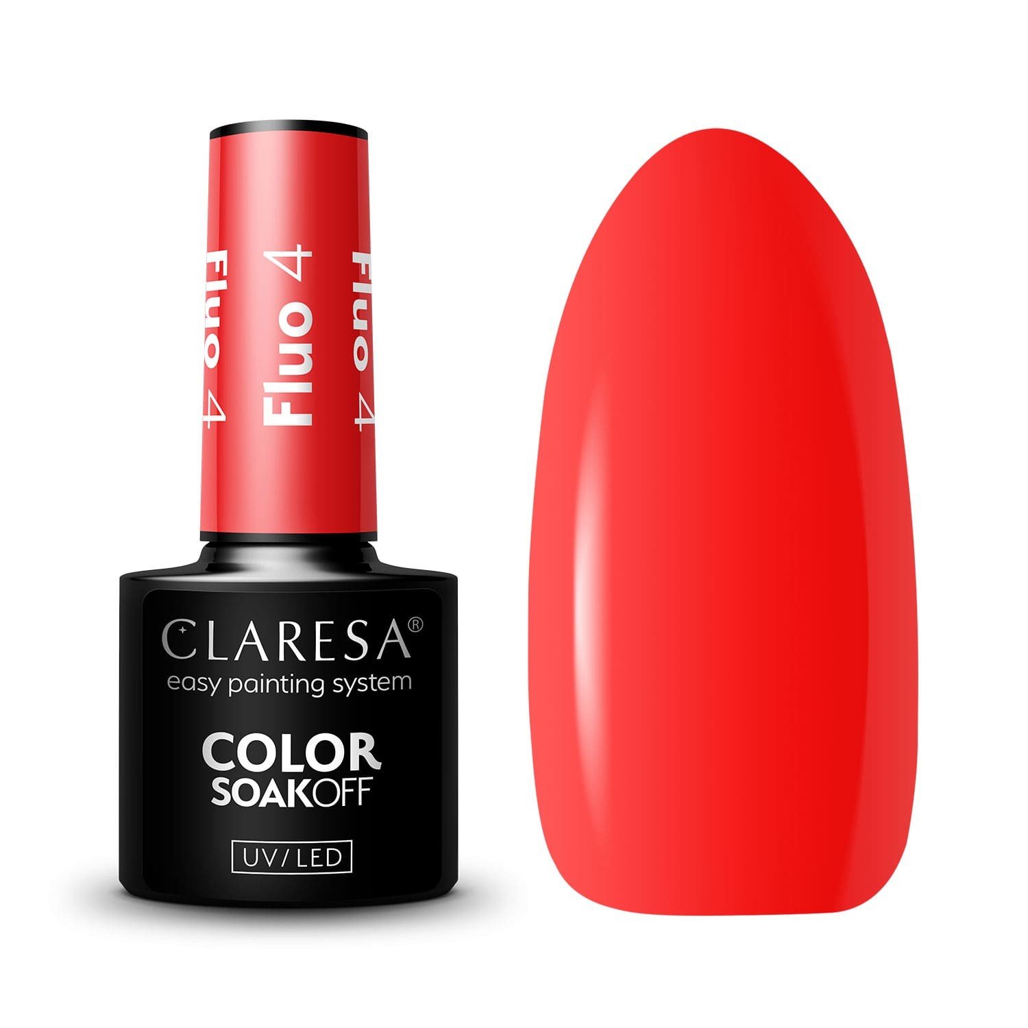 JustNails.pl JustNails Produkty do paznokci CLARESA Lakier hybrydowy Fluo 4 5g Lakiery hybrydowe