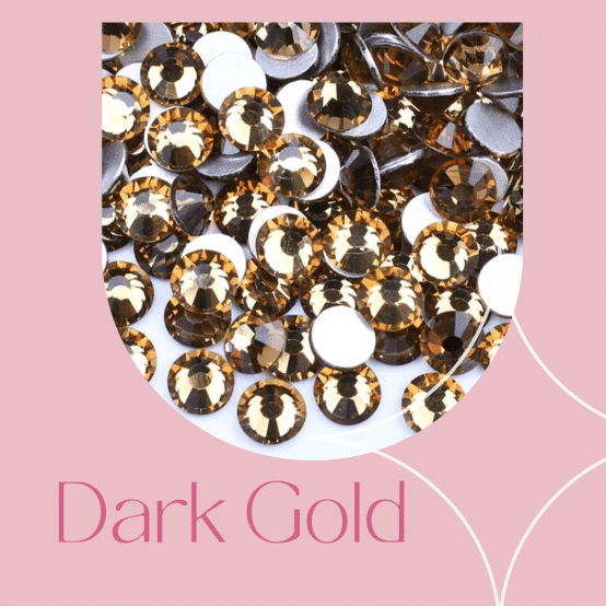 ZIRCONE - Cyrkonie - DARK GOLD - 100szt. [MIX]
