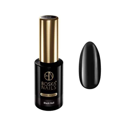 BOSKA NAILS - Lakier hybrydowy - Black Hell UP no 550 - 10ml