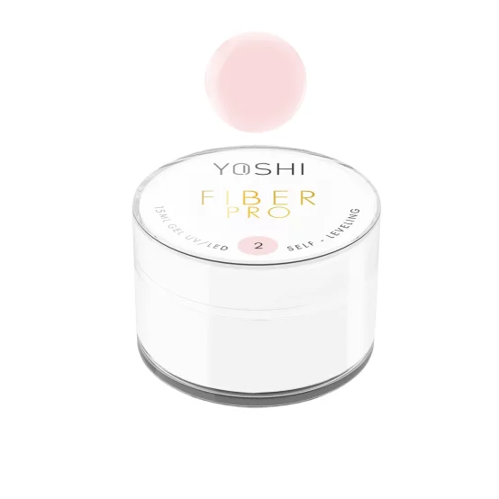 YOSHI - Żel samopoziomujący - Fiber PRO Gel UV LED - No2 - 15ml