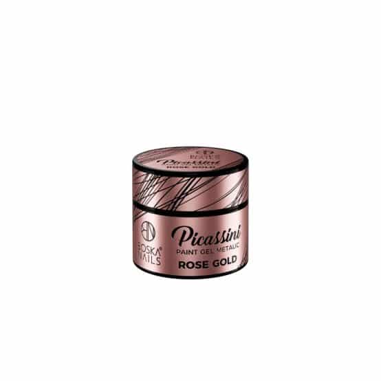 BOSKA NAILS - Żel do zdobień - Picassini Paint Gel Rose Gold - 5ml