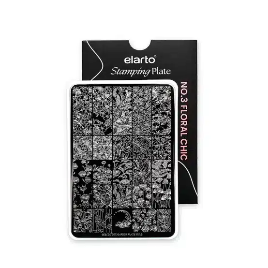 ELARTO - Blaszka do stempli - Stamping Plate - No. 3 Floral Chic