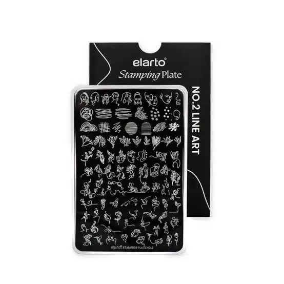 ELARTO - Blaszka do stempli - Stamping Plate - No. 2 Line Art