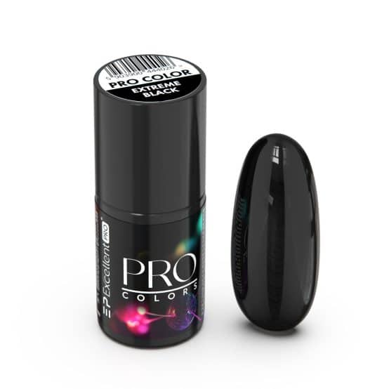EXCELLENT PRO - Lakier hybrydowy - PRO Colors 070 BLACK (ONE COAT 070 EXTREME BLACK) - 7g