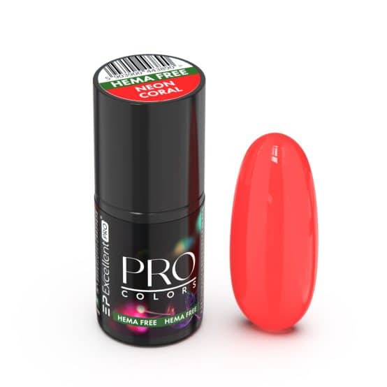 EXCELLENT PRO - Lakier hybrydowy - PRO Colors HemaFree 53 NEON CORAL (BASIC 53) - 7g