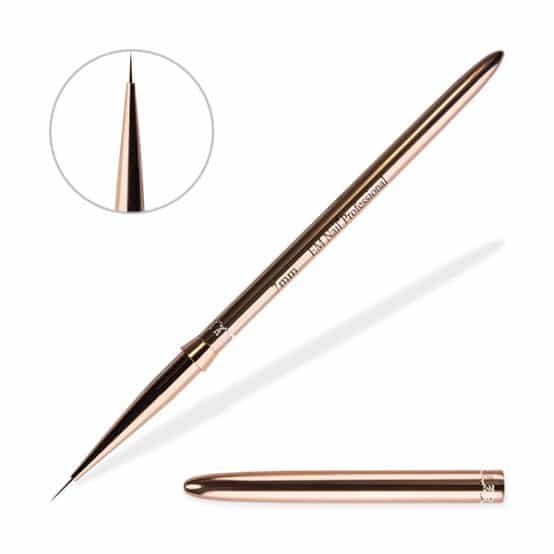 EM NAIL - Pędzelek do zdobień 7 mm - Metalowy rosegold - A10026
